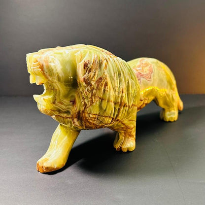 Onyx Lion Sculpture