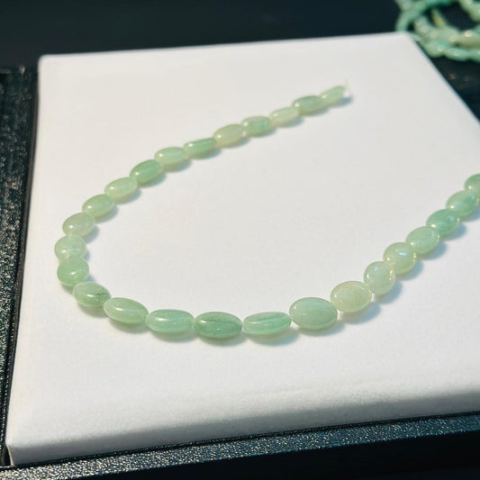 Jade rice shaped beads