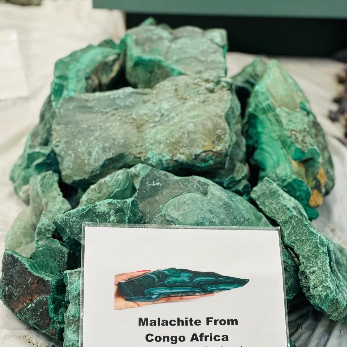 Rough Malachite Stone from Congo, Africa